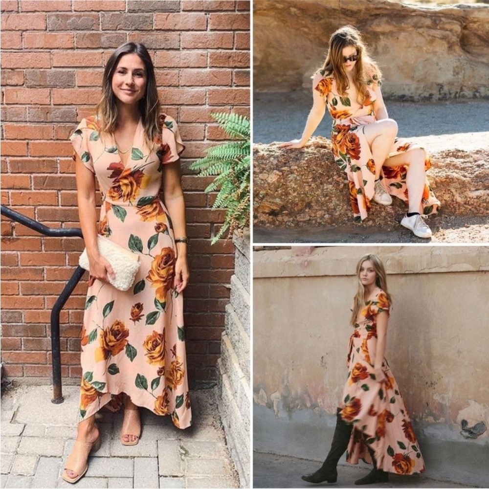 Christy Dawn‎ Peach Floral The Autumn Dress - Picture 7 of 14
